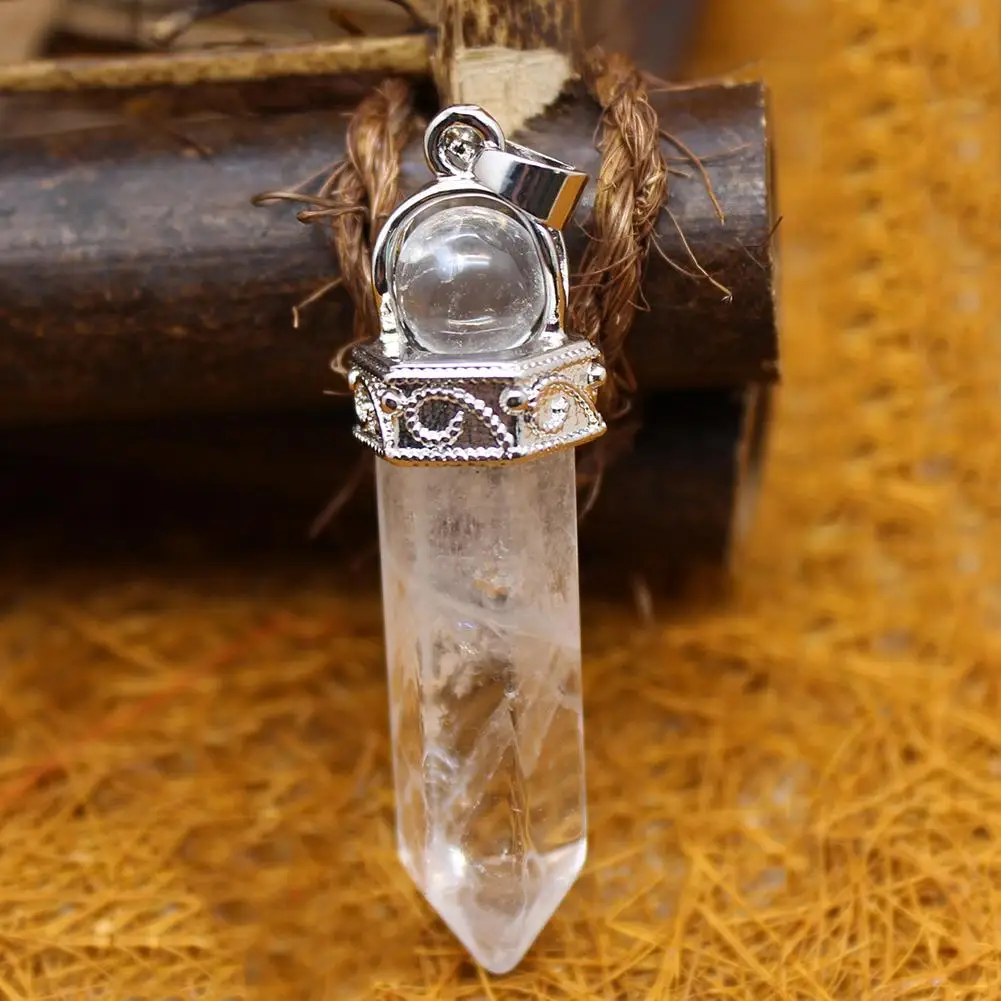 

Vintage Hexagonal Column Gems Women DIY Pendant for Necklace Jewelry Decor