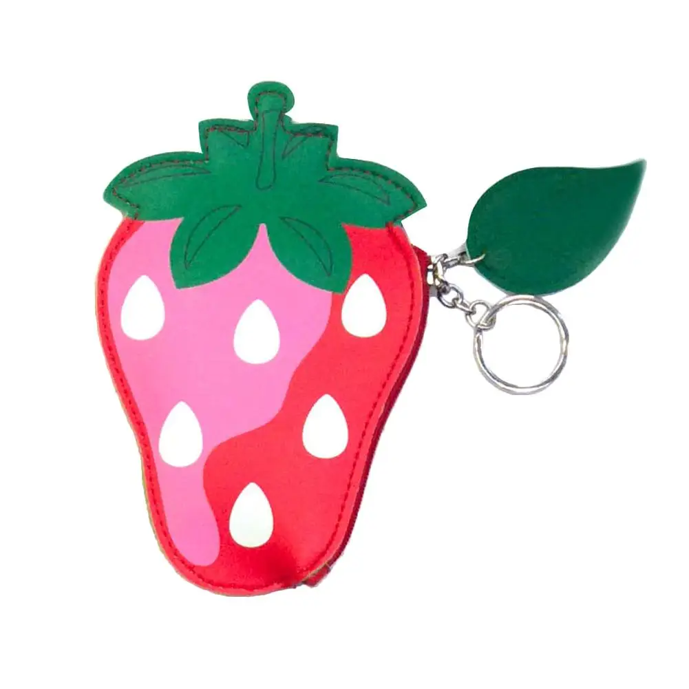 

Creative Fruit Cactus Leather Coin Purse Mini Wallet Gift with Keyring women's wallet keychain coin purse children mini bag