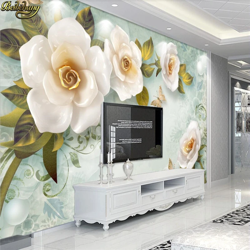 

beibehang custom Embossed Rose Mural photo wallpaper for walls 3 d mural wall paper Large mural living room bedroom wallpaper
