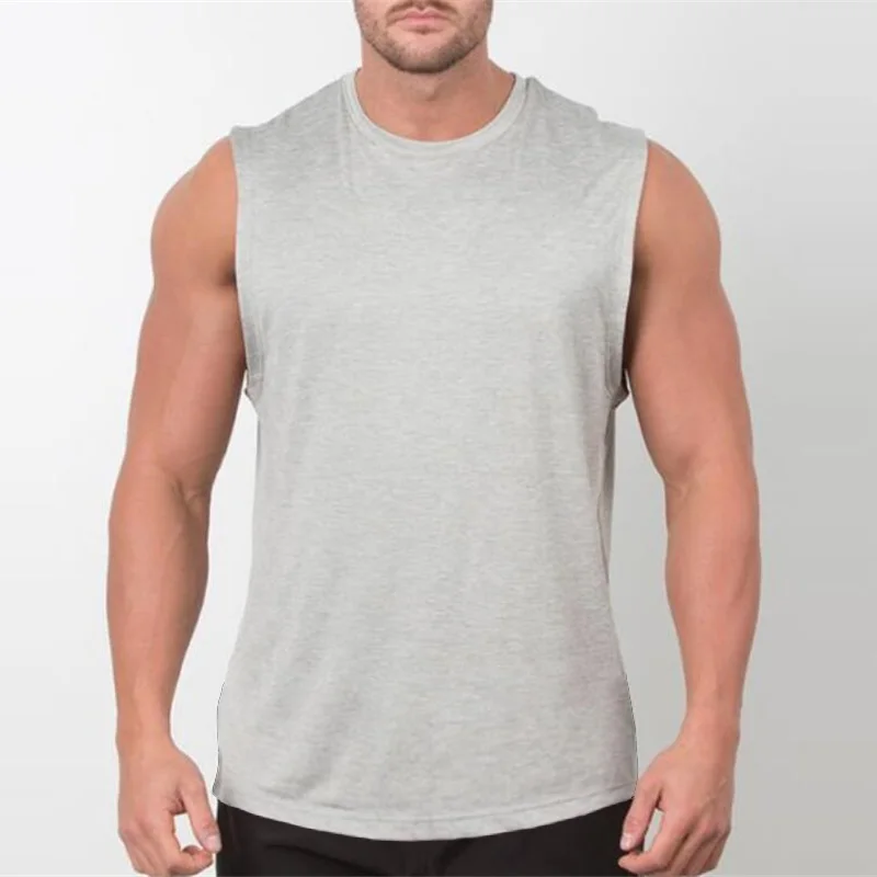 Brand New Plain Tank Top Men Bodybuilding singlet Gym Stringer Sleeveless Shirt Blank Fitness Clothing Sportwear Muscle Vest - Image 4