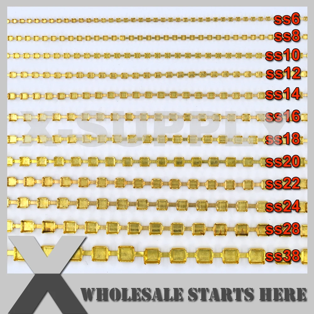 

(SS6-SS38) обычная пустая цепочка для чашек без фотоэлементов для украшения ювелирных изделий, одежды, обуви, шляп (центральные разъемы)