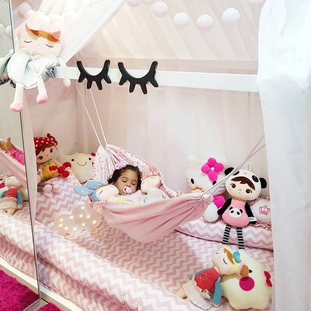 

Creative Infants Hammock Cartoon Printed Baby Detachable Adjustable Protable Folding Crib Cotton Newborn Sleeping Bed Outdoor