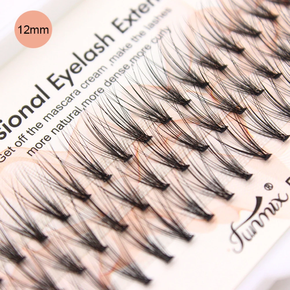 

FUNMIX 20 Roots 0.07mm Thickness False Eyelash Eyes Makeup Lashes Extensions Soft Imitation 8/10/12 mm Rabbit hair Fake Lashes