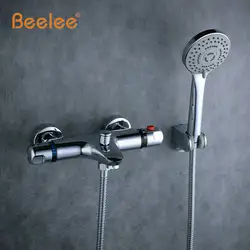 Beelee настенный для ванной термостатический смеситель душ открытым клапан дно латунь термостатический смеситель для ванны ванная комната