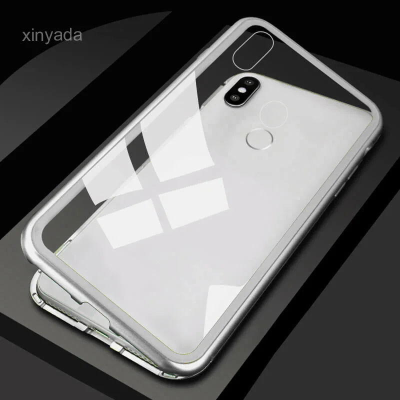 Чехол с магнитным стеклом для Xiaomi Redmi 7 Redmi Note 7 Pro Note 7S 6 5, чехол с магнитным металлическим бампером