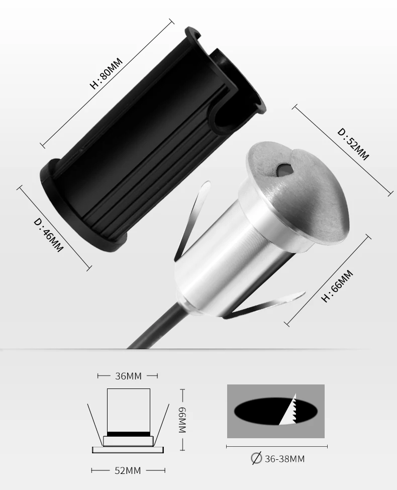 Пятно света сторона выстрел 1/2/4 отверстие для использования вне помещений подземный свет встроенный СВЕТОДИОДНЫЙ Лестница IP68 водонепроницаемый утопленный в пол 12-24 V мини-прожектор