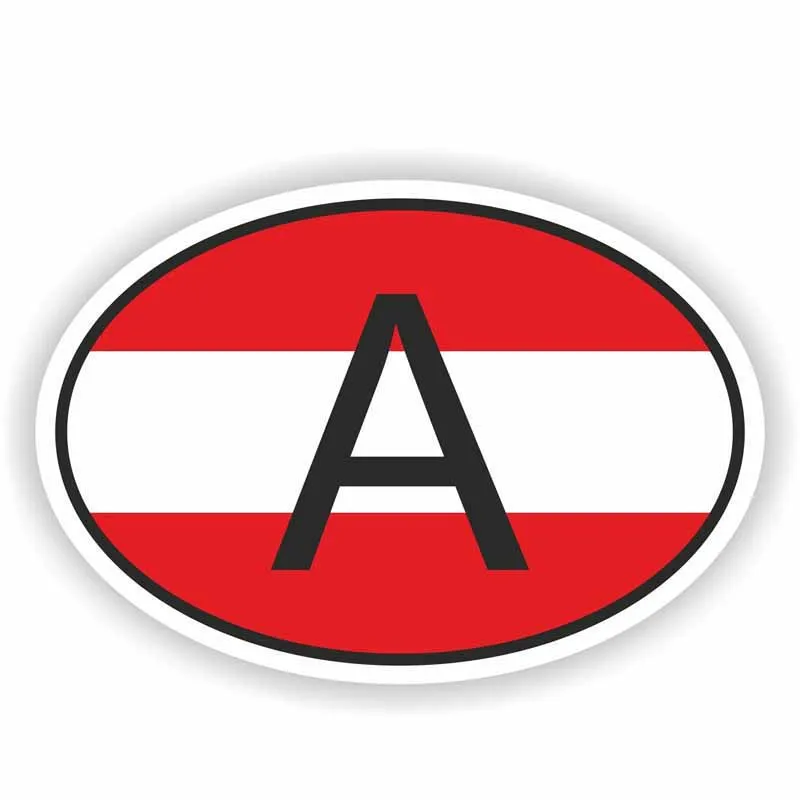 

15CM*10CM Personality Car Sticker Funny A AUSTRIA Country Code Reflective Decal PVC 6-0199