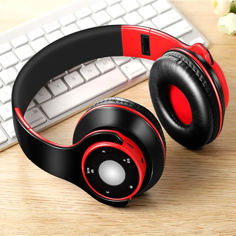 Gaming Fold able Wireless Headsets Dual Mode Bluetooth V4 0 Headphone with Micphone for iPhone Samsung Xiaomi Wireless Earphone