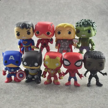 

9pcs/set Avengers Super Hero Characters Model Vinyl Action Figures anime figure toys for children