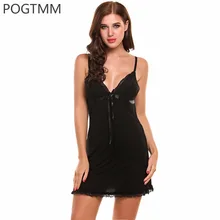 Summer Nightgown Lace Gown Full Slip Night Babydoll Chemise Women Lounge Dress Sexy Lingerie Hot Erotic Sex Costume Clothing Red