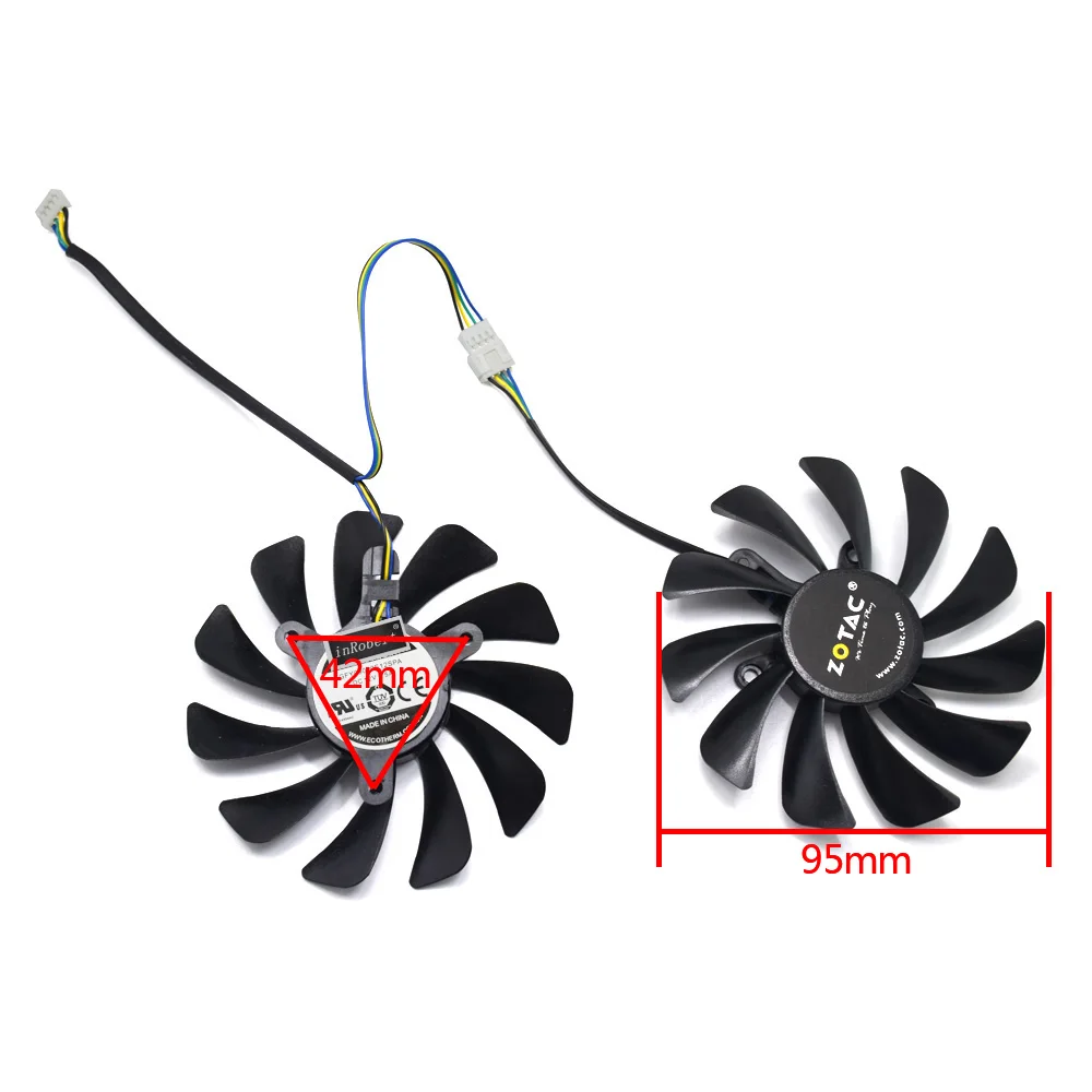 95mm Fan For ZOTAC Geforce GTX 1080 Ti ZOTAC ZT-P10810D-10P GTX 1080Ti AMP 42mm