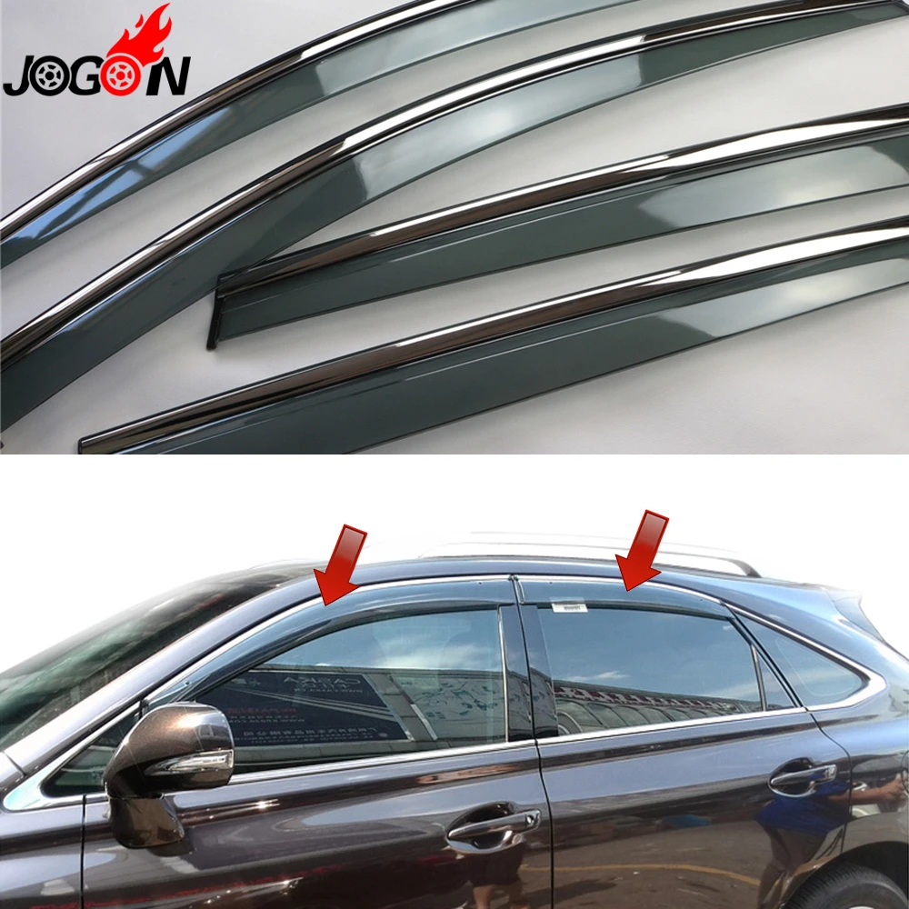 

For Lexus RX AL10 RX270 RX350 RX450h 2010 - 2014 2015 Window Sun Rain Visors Vent Shade Deflector Guard Weather Shield 4PCS