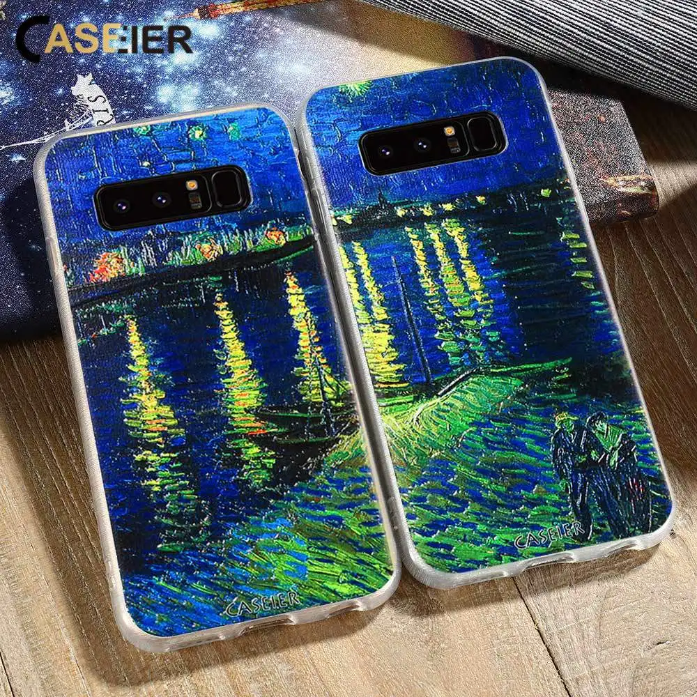 Caseier выбивает чехол для телефона Samsung Galaxy S8 плюс мягкий силиконовый Note 8 Звездная