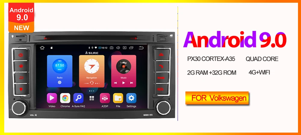 Best A-Sure 2 Din 7 Inch WIN CE Car Radio DVD GPS Navigation For Volkswagen VW Multivan T5 Transporter (2002-2010) 0