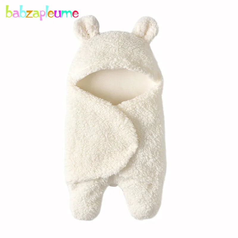 

55*29CM Autumn Winter Newborn Wrap Receiving Blanket Photography Baby Accessories Photo Props Warm Fleece Infant Swaddle BC1585