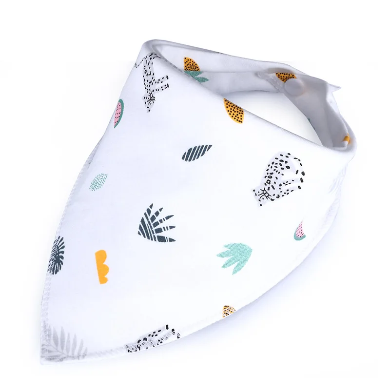 1pc Triangle Reusable Baby Bibs Double Layer Burp Cloth Scarf Boy Girl Stuff Baberos Babador Bandana Bibs Baby Accessories - Цвет: 16