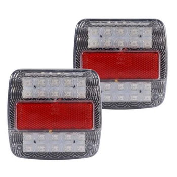 

License Plate Truck Lamp Trailer Caravans ABS 2Pcs Set Bright Stop Rear Tail Reverse Shock Resistant Brand new