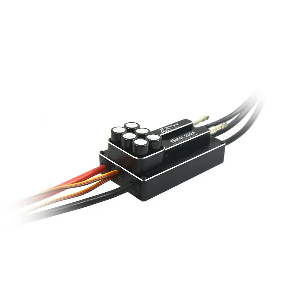 

ZTW SEAL 200A SBEC 8A 8S brushless ESC Great performance for RC boat With forward and reverse two-way