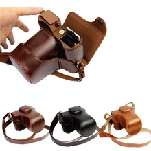 Luxury PU Leather Digital Camera Case Bag For Fujifilm XT1 Fuji XT-1 Camera Bag With Strap Open Battery directly 3 Color