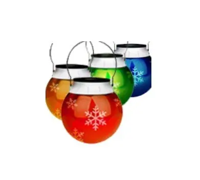 Free Shipping For 4pcs Solar Christmas Ornament Outdoor Led Light Free Shipping For 4pcs Solar Christmas Ornament Outdoor Led Light Lantern Holiday Colored Snow Flake Lamp Hot