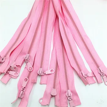 

20Pcs 5# 50CM pink color Open End Resin Zippers For DIY Sewing Coat Jacket Tailor Tools 134#