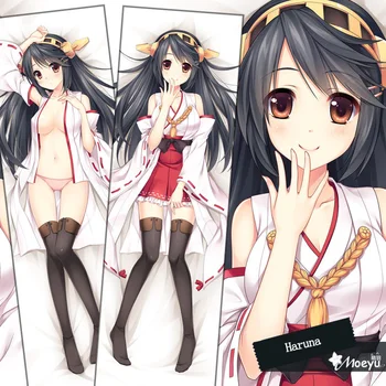 

Anime Kantai Collection Kancolle Haruna Hugging Body Pillow Case Cover 2WAY Fabric Long Otaku Pillowcase 35*55/160*50cm