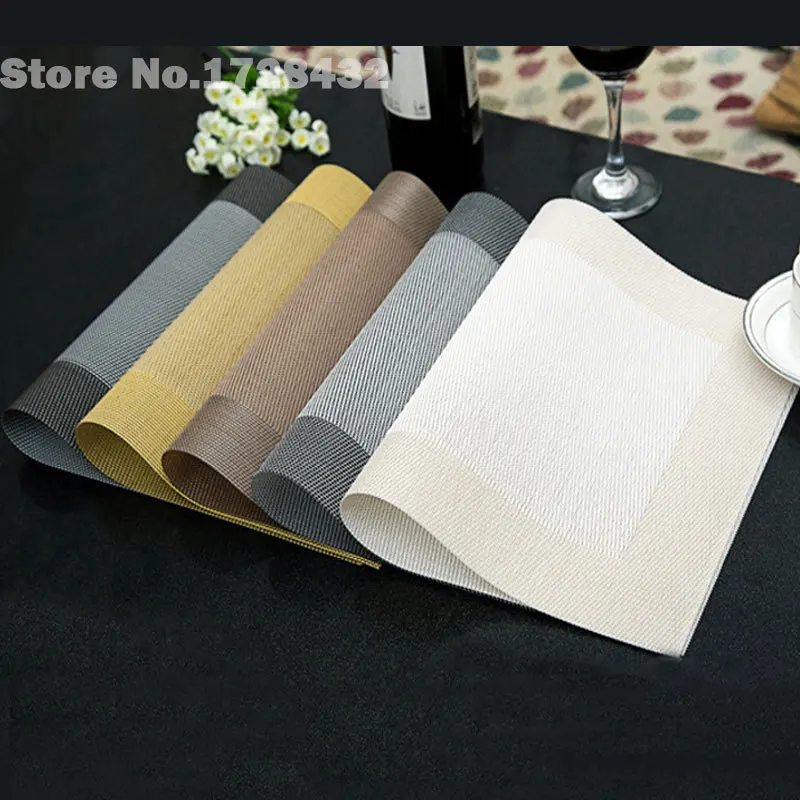 Fashion Print PP Placemat Coasters Pads Dining Table Mat Heat Insulation Dining Table Mat Placemats Silicone Mat W7 47 C0018