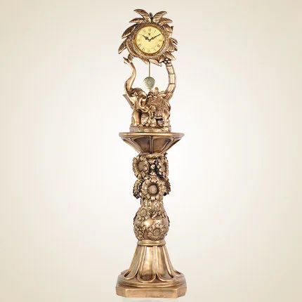 Креативные декоративные напольные часы слон гостиная Ретро часы Lucky Смола креативные напольные часы классический декоративный маятник