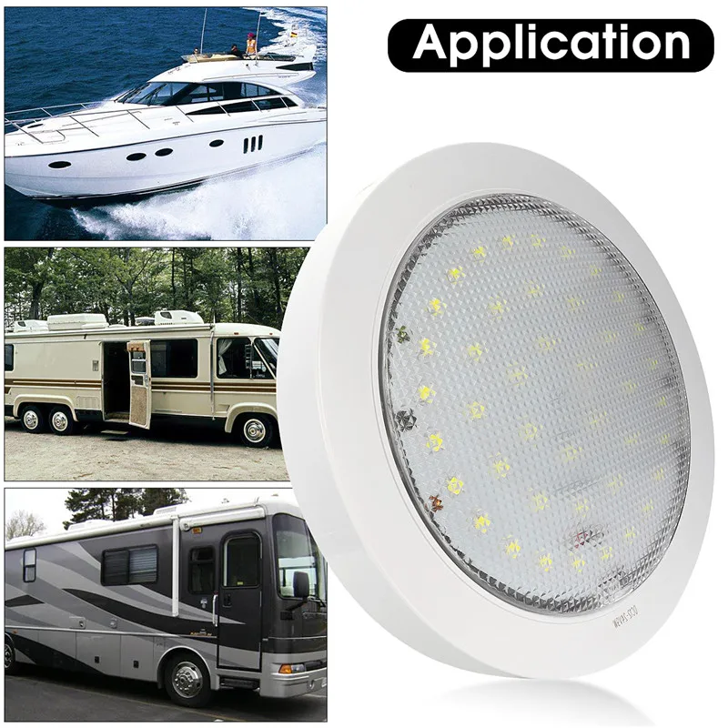 

12V 3500K 42Pcs 2385 SMD Warm White Ceiling Light LED Fixture for Caravan/Motorhome/Trailer/Boat Surface Mount Interior Lights