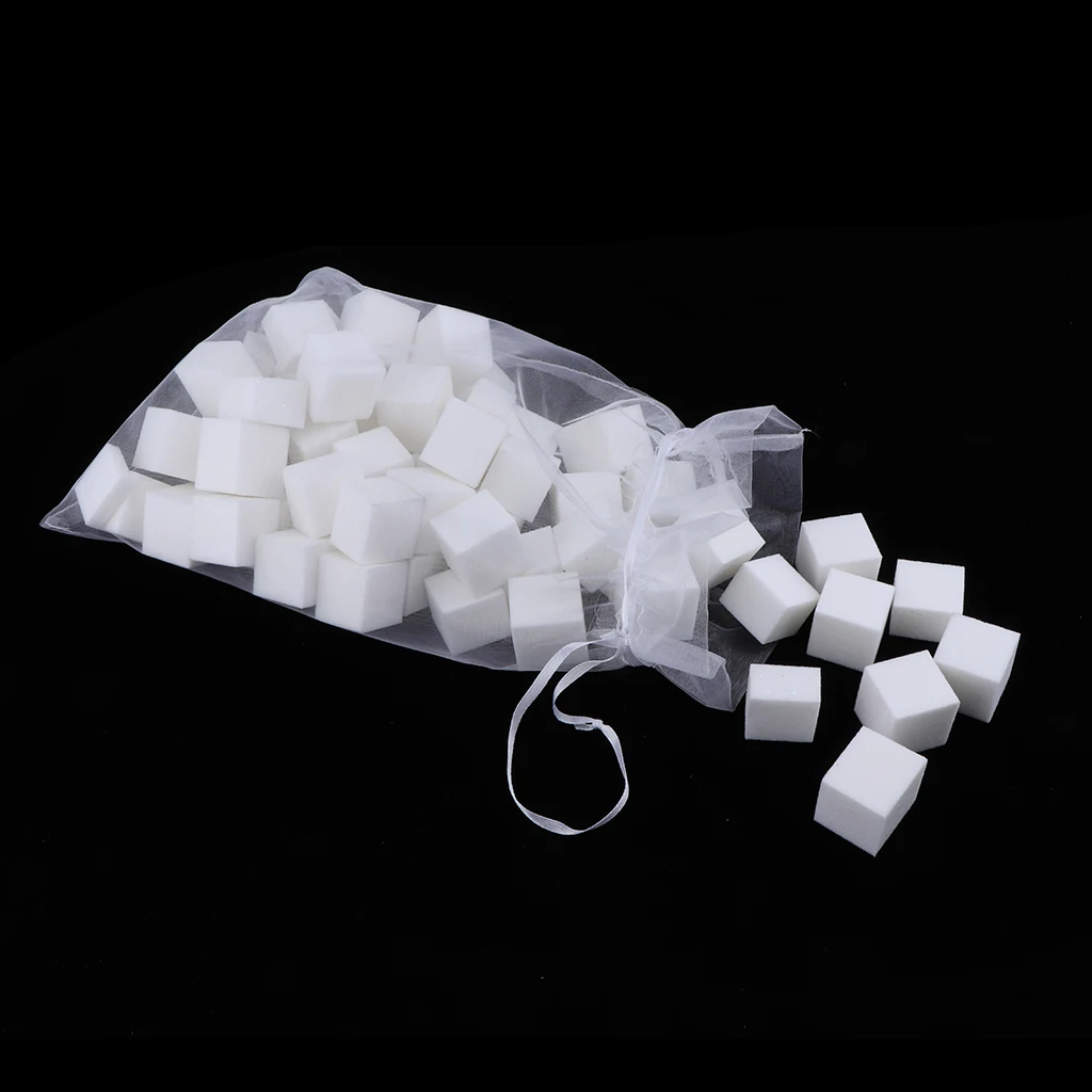 60Pcs/Pack Mini Nail Buffer Polisher Block with 4 Sides – Professional 4 Way Buffing Manicure Care White Sanding Tools Set