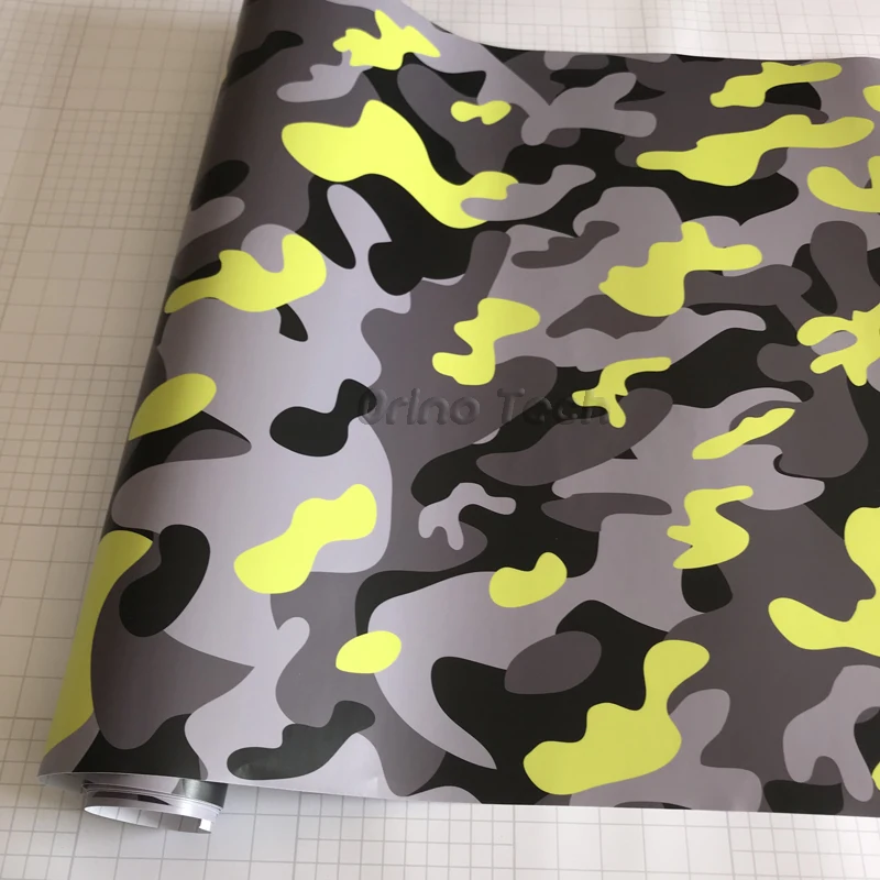 Black Grey Camo Vinyl Film-3