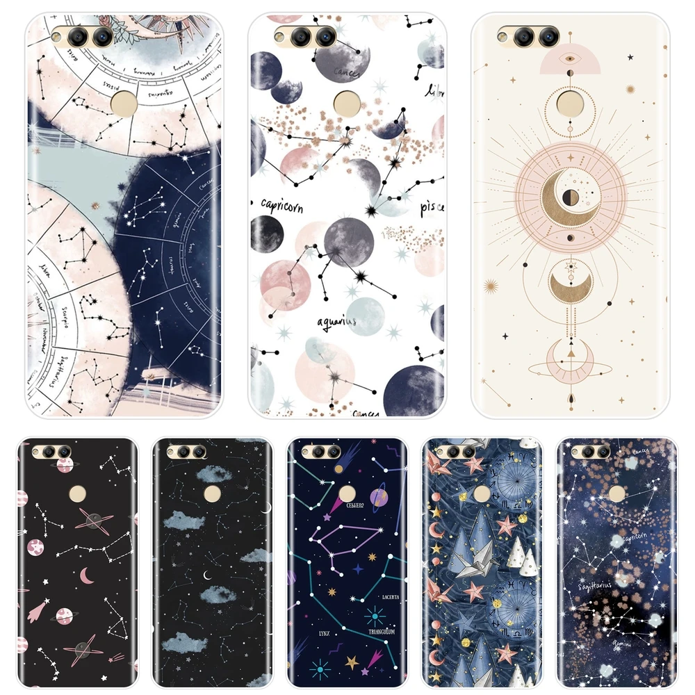 ТПУ задняя крышка для Huawei Honor 7 7S 7X 7A 7C Pro 8X MAX 10 9 8 Art Star Мягкий силиконовый чехол