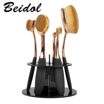 

Hot 6 Hole Oval Makeup Brush professional Holder Drying Rack Organizer Beauty Shelf Brand Make up Tools free shipping