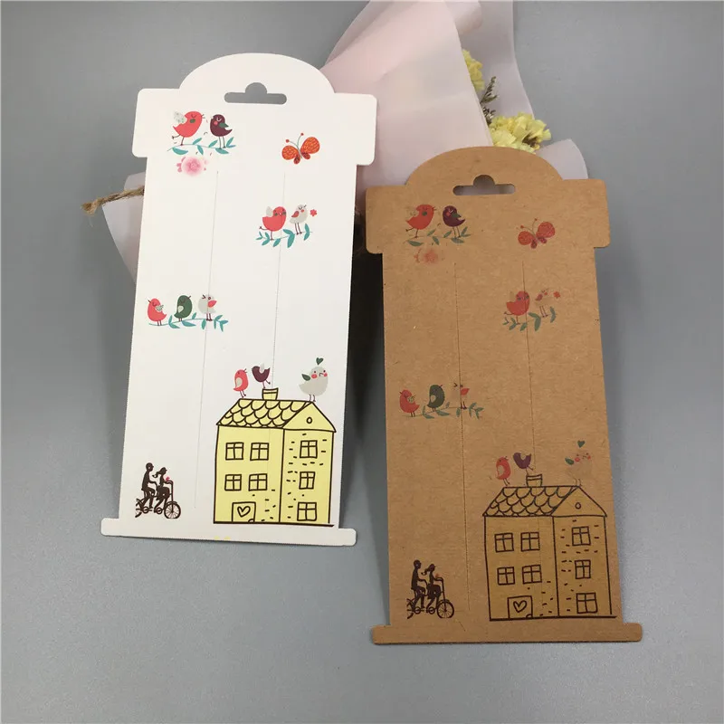 New Fashion 50Pcs Color printing Paper Jewelry packaging Card For Vertical Clip/Claw Clip/Hair Fork Display Cards 16x8cm | Украшения и