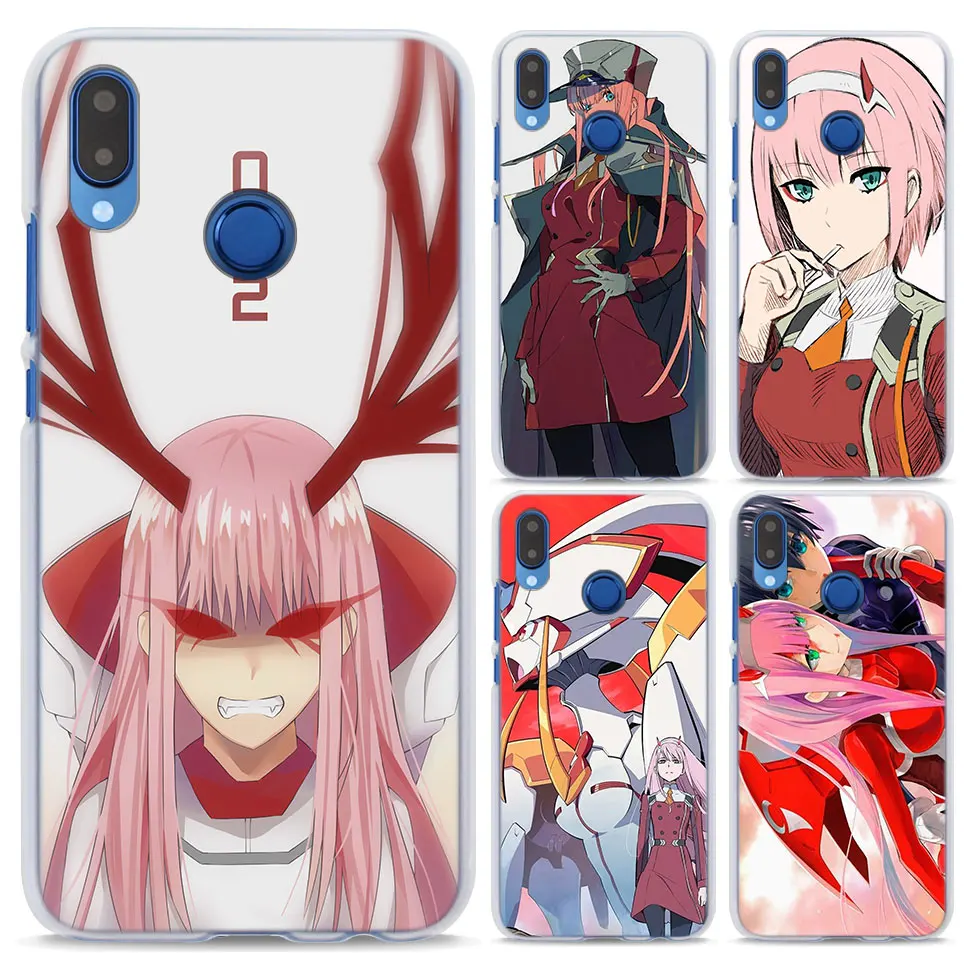

for Huawei P20 Lite Darling in the FranXX 02 Hiro style clear frame hard back Case cover for Huawei P Smart P20 P10 Lite P8 P9 L