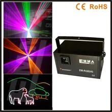 2 вт rgb лазерного 3d rgb лазерный 2 Вт dj света dmx + ilda + sd + 2d + 3d многоцветный
