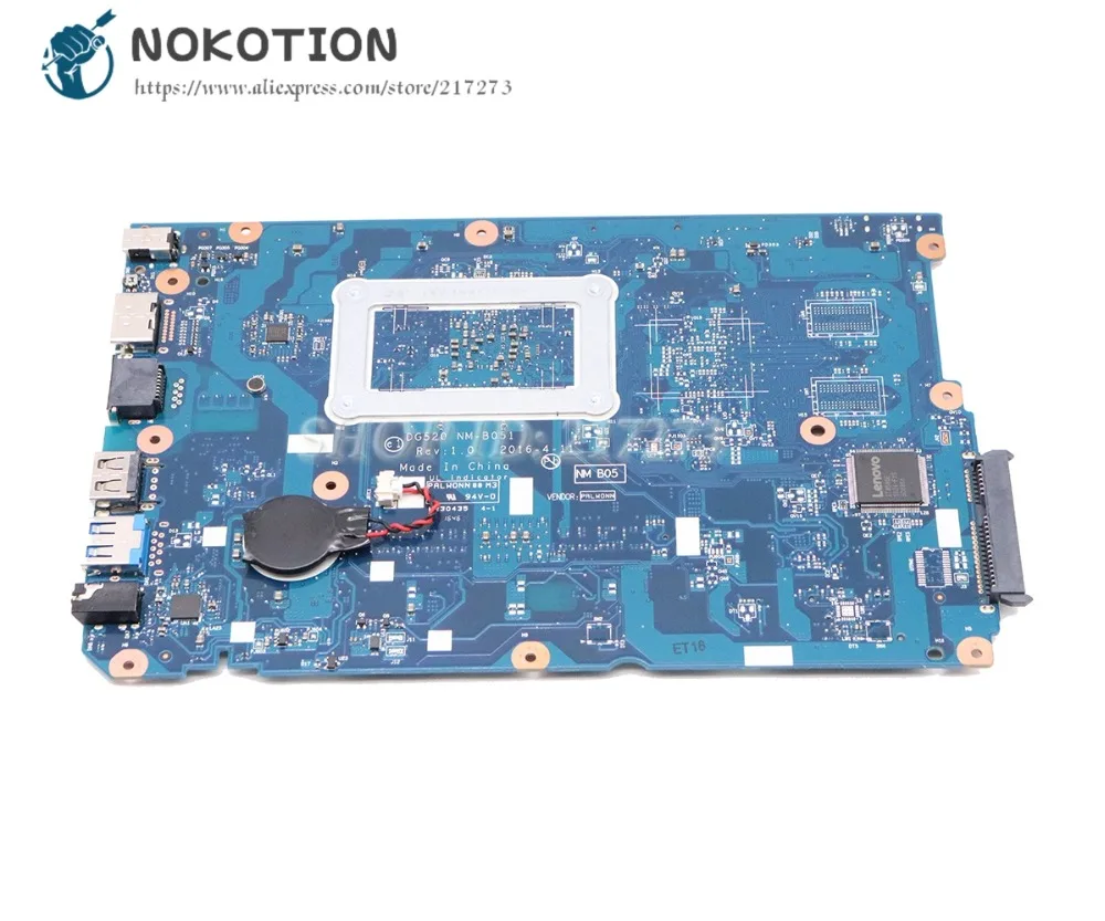 NOKOTION для Lenovo Ideapad 110 15ACL материнская плата ноутбука 5B20L72714 DG520 NM B051 с стандартным ЦП