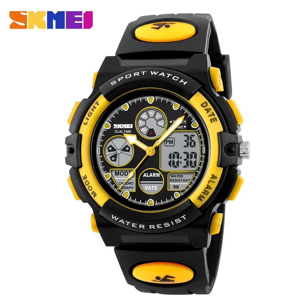 Kopen SKMEI kinderen Horloges Sport Militaire Mode Kids Digitale Quartz LED Horloge Voor Meisjes Jongens Waterdichte Cartoon Horloge