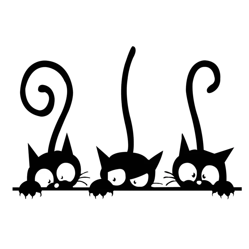 

Three Funny Cats Animal Wall Sticker Household Room PVC Window Decals Mural DIY Decoration Removable 3D Wall Stickers Home Decor