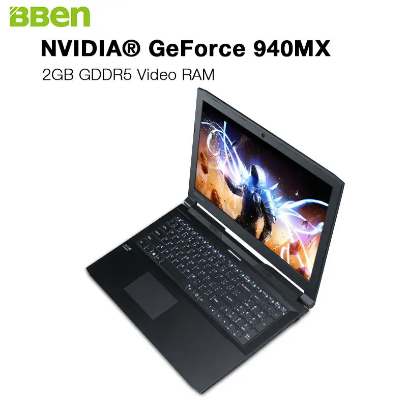 BBen G156M 15.6'' Laptops Gaming Computer Intel Core i5-6300HQ Quad Core NVIDIA 940MX Windows 10 16:9 1920*1080 Gaming Laptop