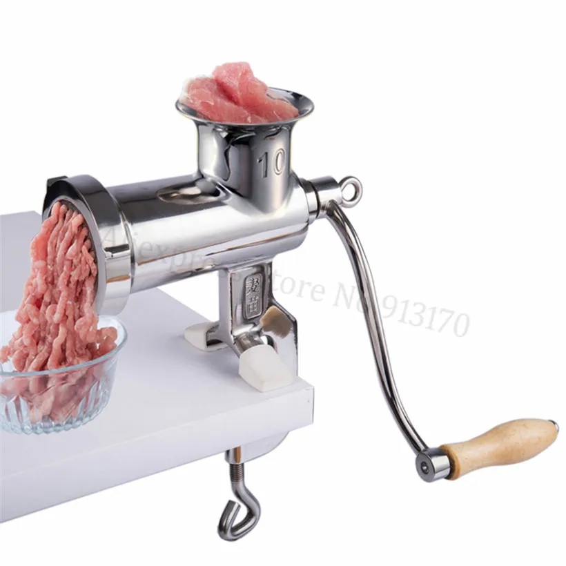 Manual Grinder Stainless Steel Blade Mincer Crank Handle Sausage Maker 10# Meat Grinding Machine Manual Grinder Stainless Steel Blade Mincer Crank Handle Sausage Maker 10# Meat Grinding Machine