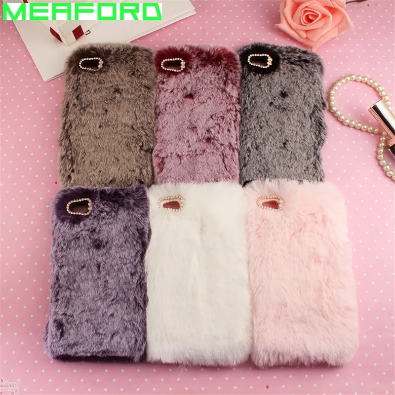 For Huawei P8 Lite 2017 Case 5.2inch Warm TPU Cover Rabbit Long Hair Furry Pussy Diamond Phone Case For Huawei Honor 8 Lite Nova (6)