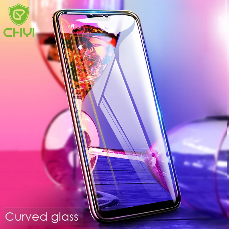 Изогнутое стекло CHYI для Xiaomi Redmi 6 Pro защита экрана с полным клеем олеофобное