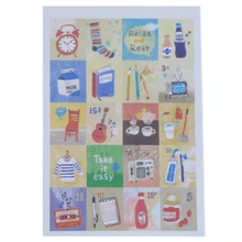 1pcs New Korea Hand painted Paper Folding Stamp Sticker Decorative Toy Stickers For Decoration Scrapbooking Diary