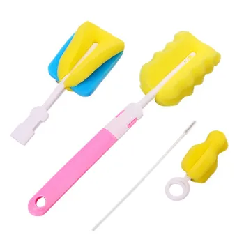 

baby Bottle Brush 5pcs/set Sponge Plastic Glass Milk Water Cup Cleaning Feeding Bottle Dummy Nipple Pacifier Brushes
