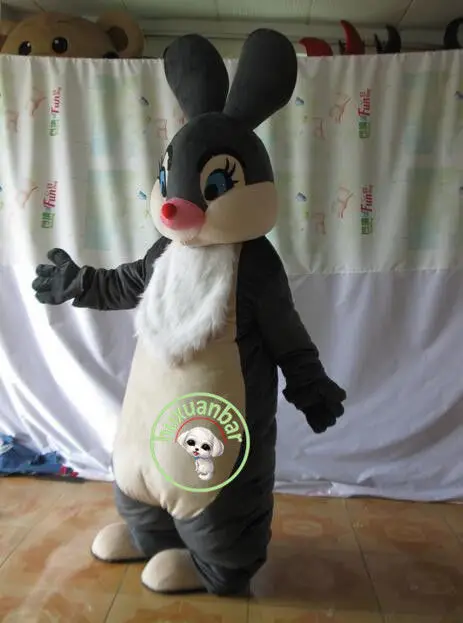 High Quality Black Easter Bunny Mascot Costume Adult Cartoon Character Cute Hare1
