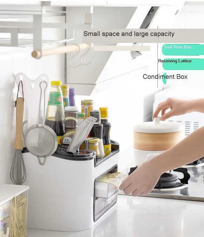 Украшение, органайзер, полка, коробка для приправ, Набор банок, Комбинированный держатель для ножей, модные Многофункциональные кухонные аксессуары для дома