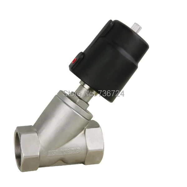 

1 1/2" pneumatic angle seat valve stainless steel 316