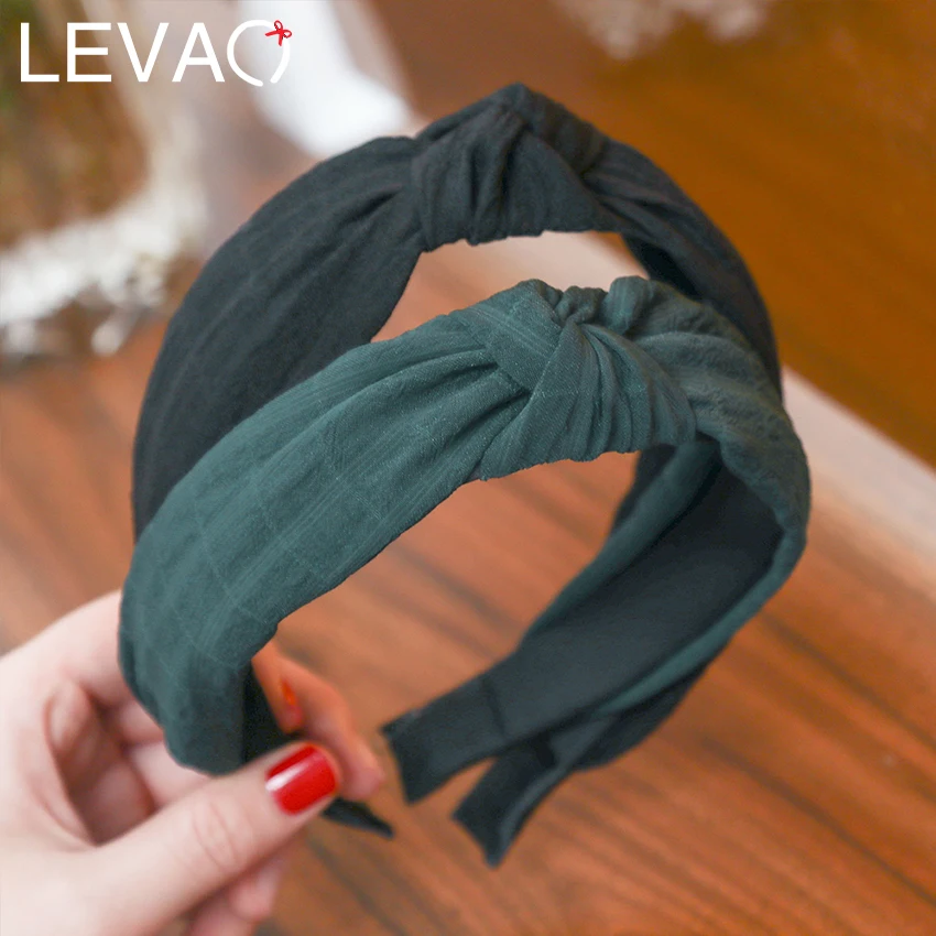 

Levao 2019 Elastic Hair Band Sweet Black Pink Knot Hair Hoop Headband for Women Girls Hair Accessories Headdress