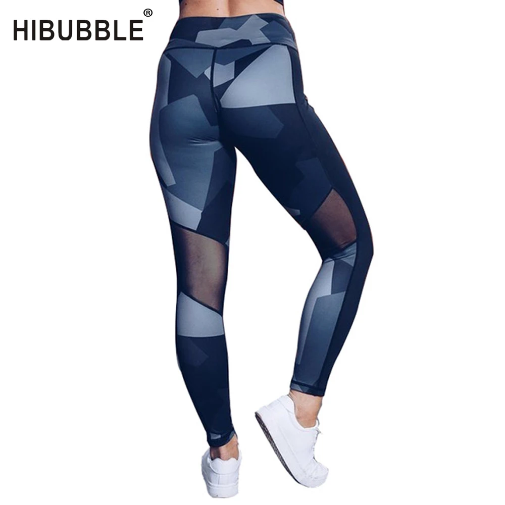 

HIBUBBLE Yoga Pants Women Sexy Female Sport Leggings Printed Leggings Sport Fitness Workout Running Pants Sport Tights Trousers